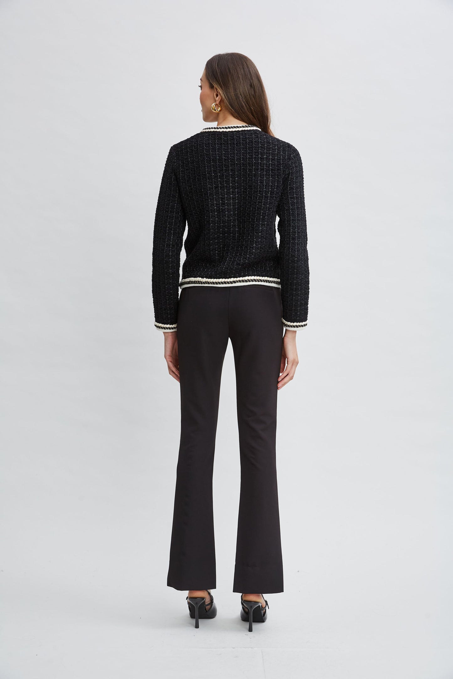Contrast Cardigan Sweater