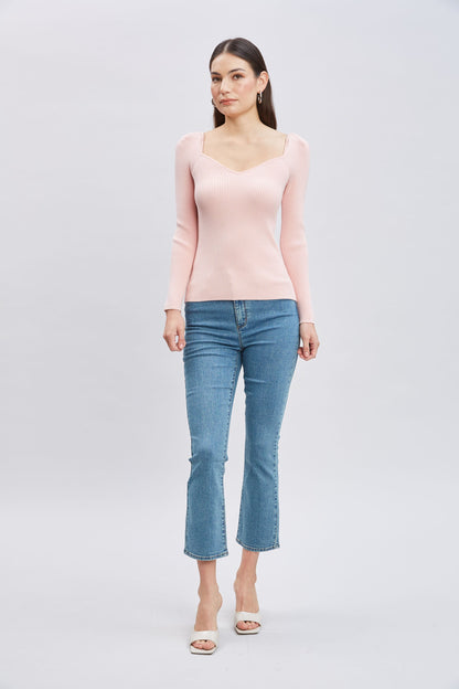 Contour Neck Rib Sweater