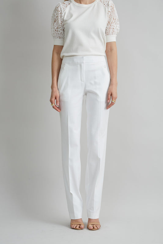 Straight Leg Stretch Cotton Pant