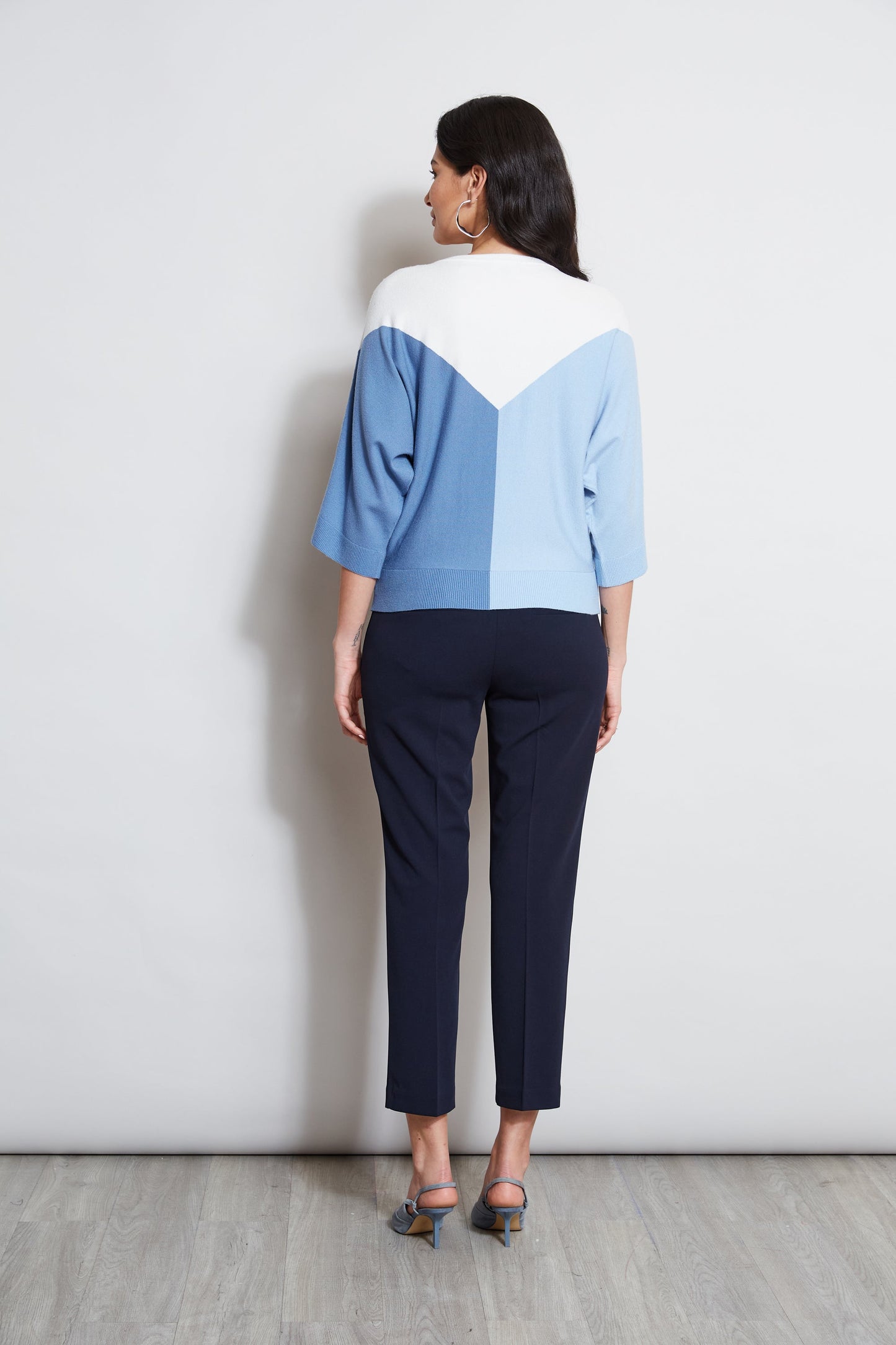 T-Tahari Short Sleeve Color Blocked Sweater